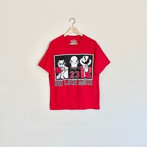 “Be Like Mike” Tyson Jordan Jackson Graphic Red T Shirt Adult size Large